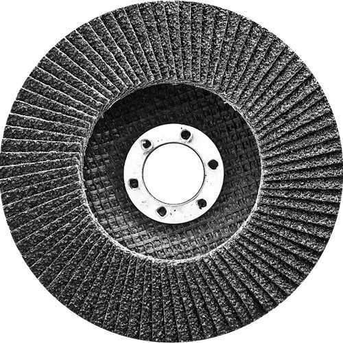 Круг лепестковый торцевой, конический, Р 80,115 х 22.2 мм Сибртех Круги лепестковые торцевые фото, изображение