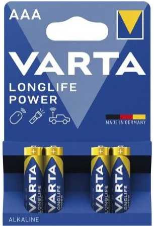 Батарейка Varta LONGLIFE POWER (HIGH ENERGY) LR03 AAA BL4 Alkaline 1.5V (4903) Элементы питания (батарейки) фото, изображение