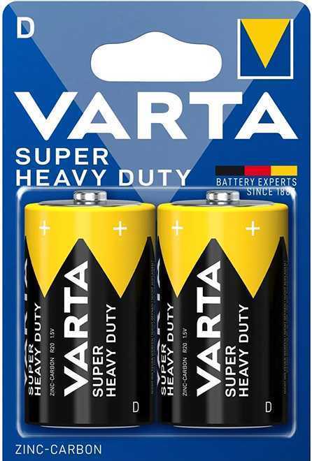 Батарейка Varta SUPERLIFE R20 D BL2 Heavy Duty 1.5V (2020) Элементы питания (батарейки) фото, изображение