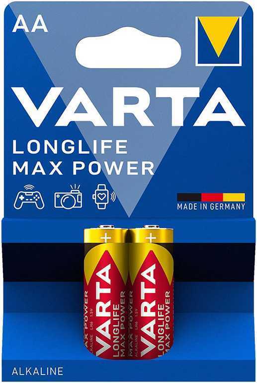 Батарейка Varta LONGLIFE MAX POWER (MAX TECH) LR6 AA BL2 Alkaline 1.5V (4706) Элементы питания (батарейки) фото, изображение